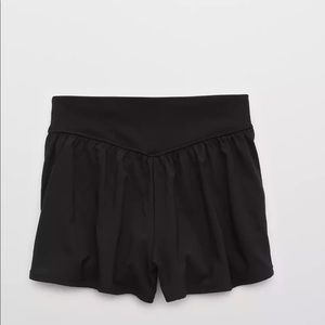 Aerie offline nylon running short (black)